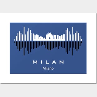 Milan City Soundwave Posters and Art